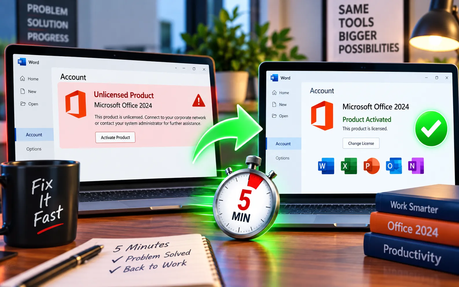 Office activation error fix